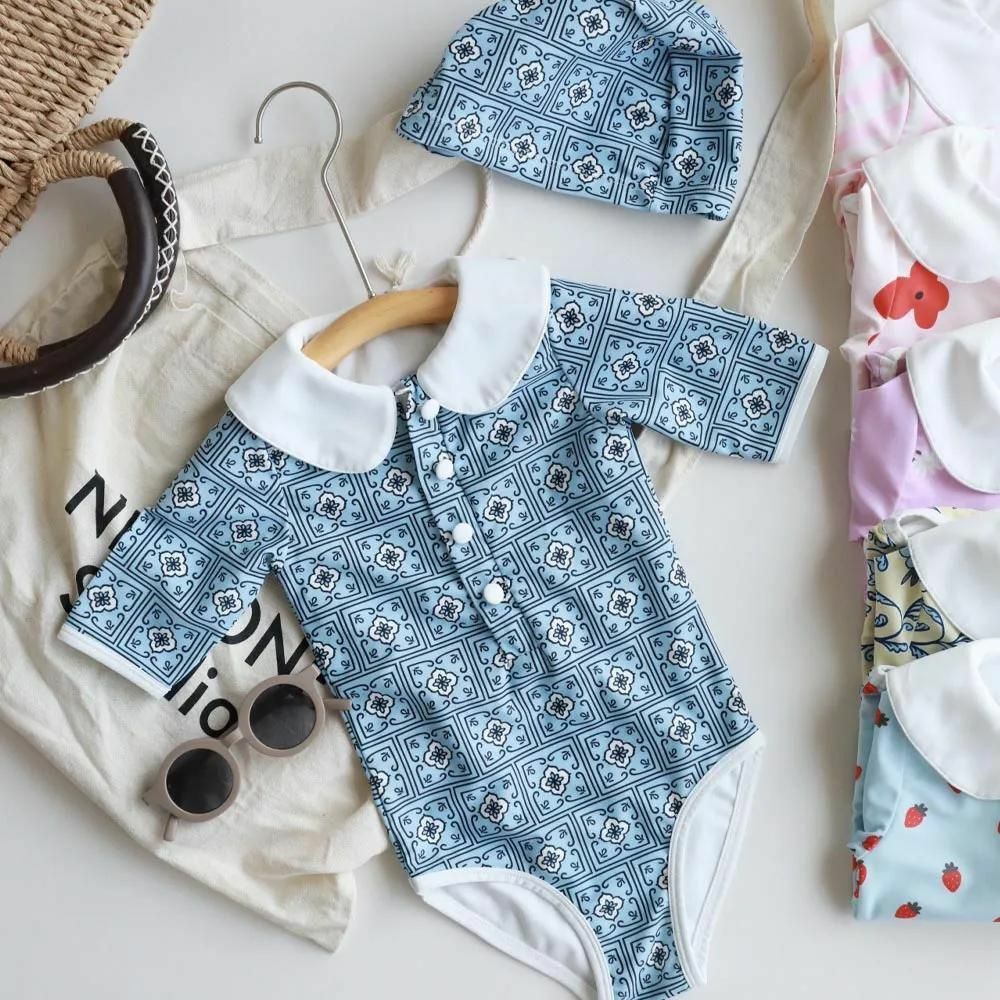 復古宮廷娃娃領泳衣（兩色）