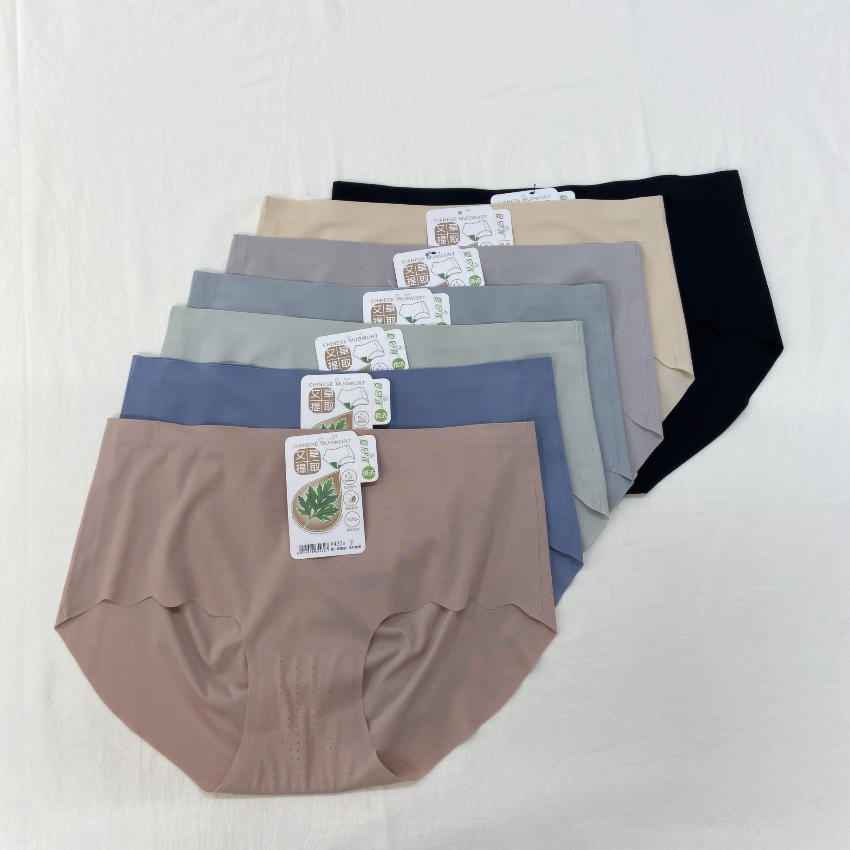 8432-艾草冰絲內褲 - 4條裝 (S10-S16)