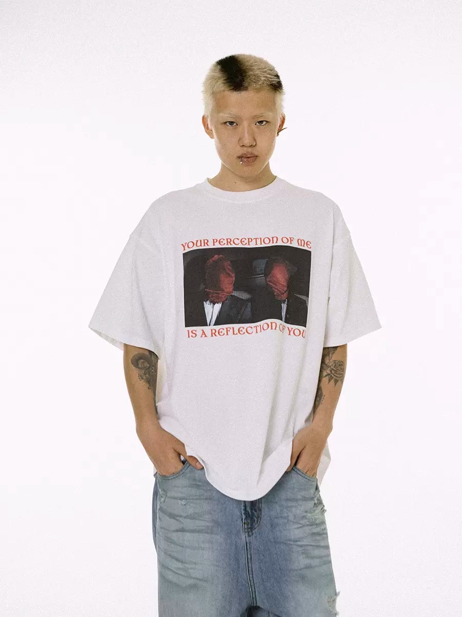 ROCKSTA 純棉圓領 "你我認知" 圖T