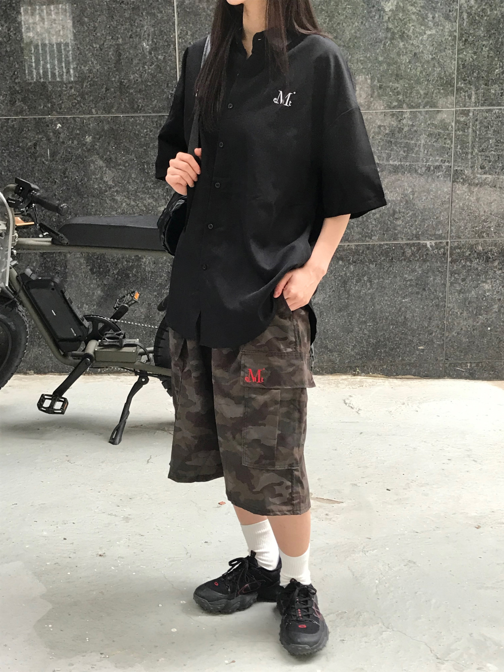 MUCENT CAMO POLY BERMUDA HALF PANTS