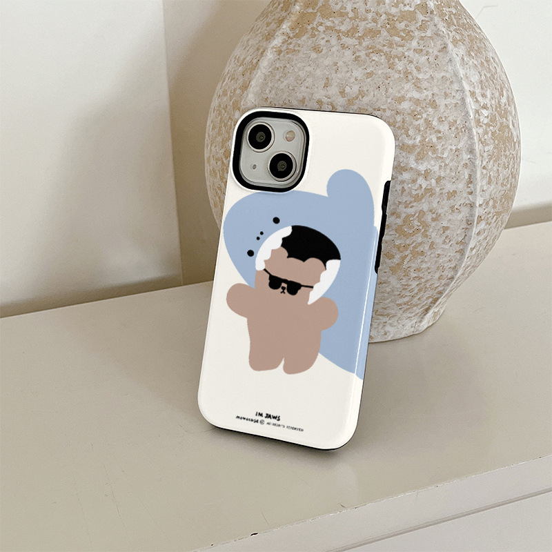 《81477》熊入鯊口手機殼