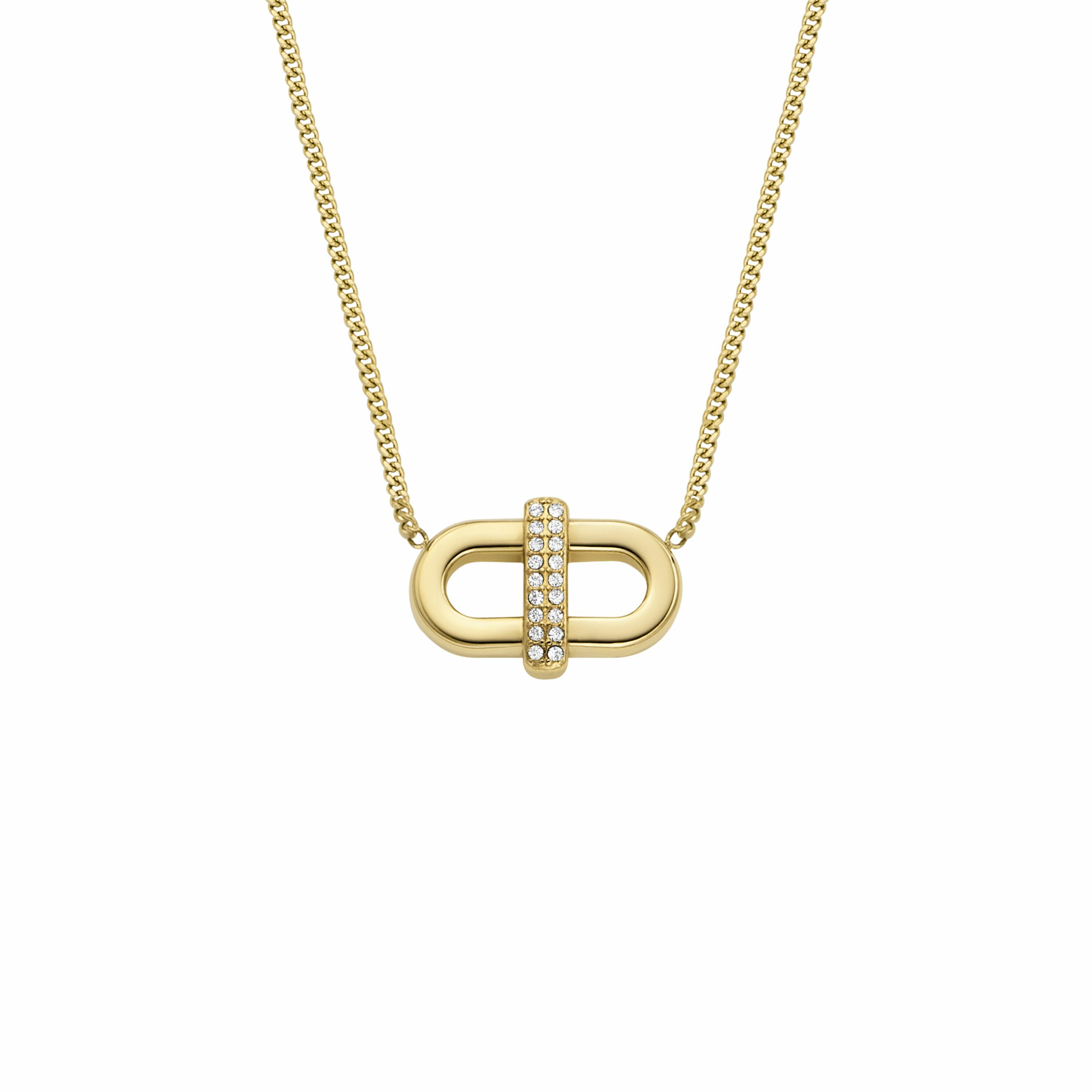 Heritage 簡約雙D鏈型水鑽項鍊 JF04582710