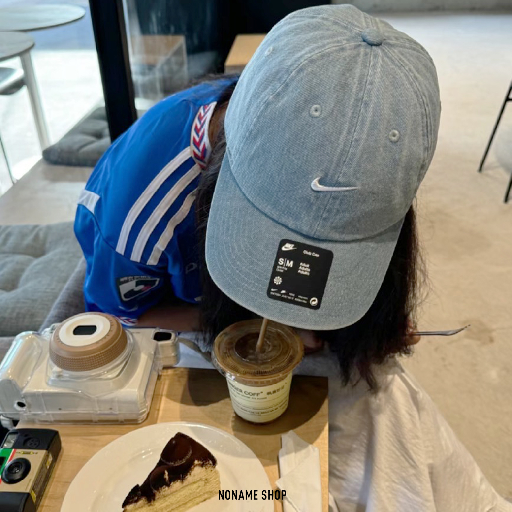 NIKE CLUB CAP 刺繡 小勾 水洗 丹寧 老帽