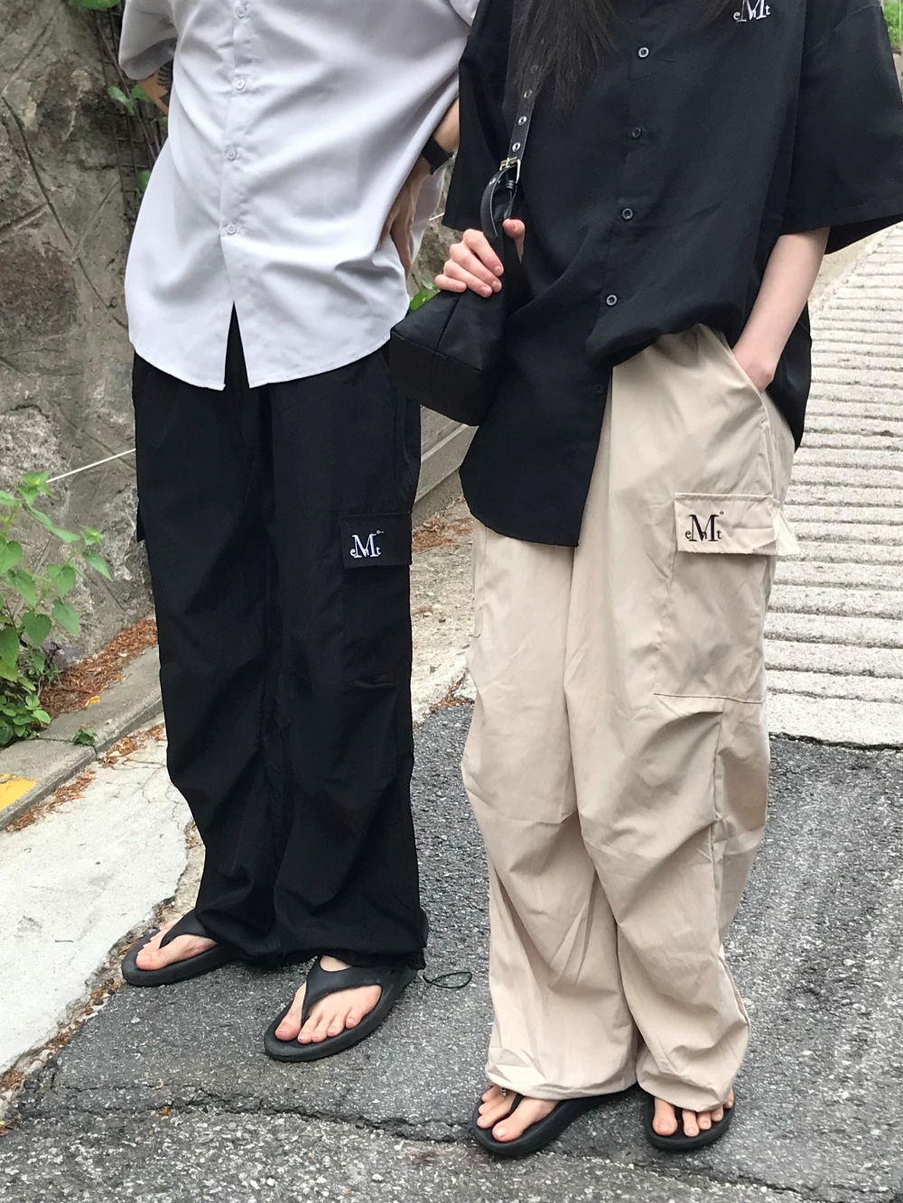 MUCENT GROSS NYLON PARACHUTE CARGO PANTS