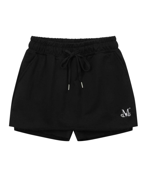 MUCENT DAMAGE SWEAT PANT SKIRT