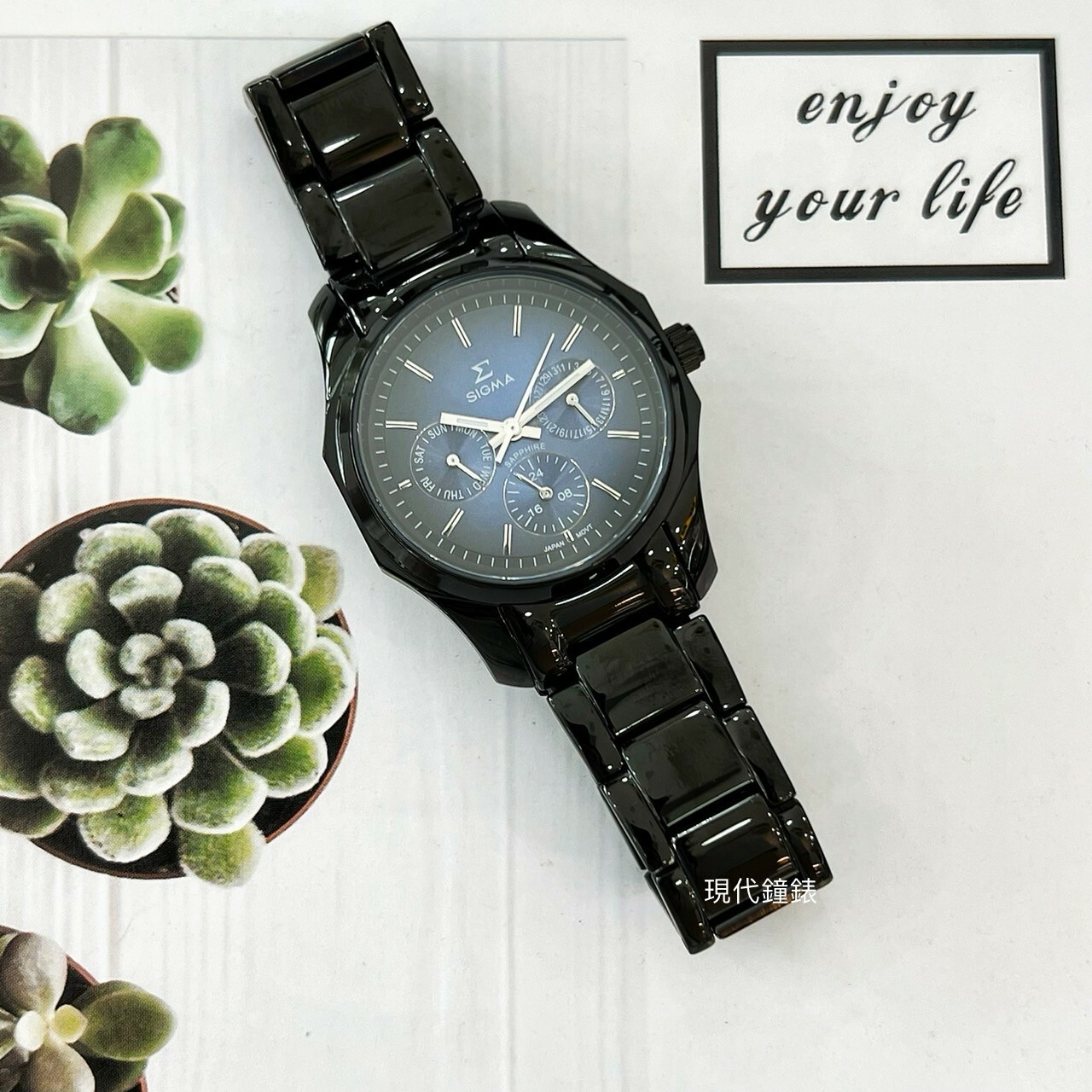 【SIGMA】多角形漸層腕錶1018B-B3 36mm 現代鐘錶