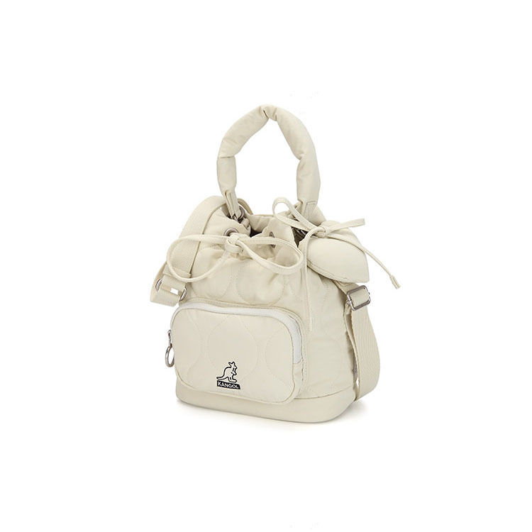 <韓國代購> KANGOL WH QUILT BUCKET BAG