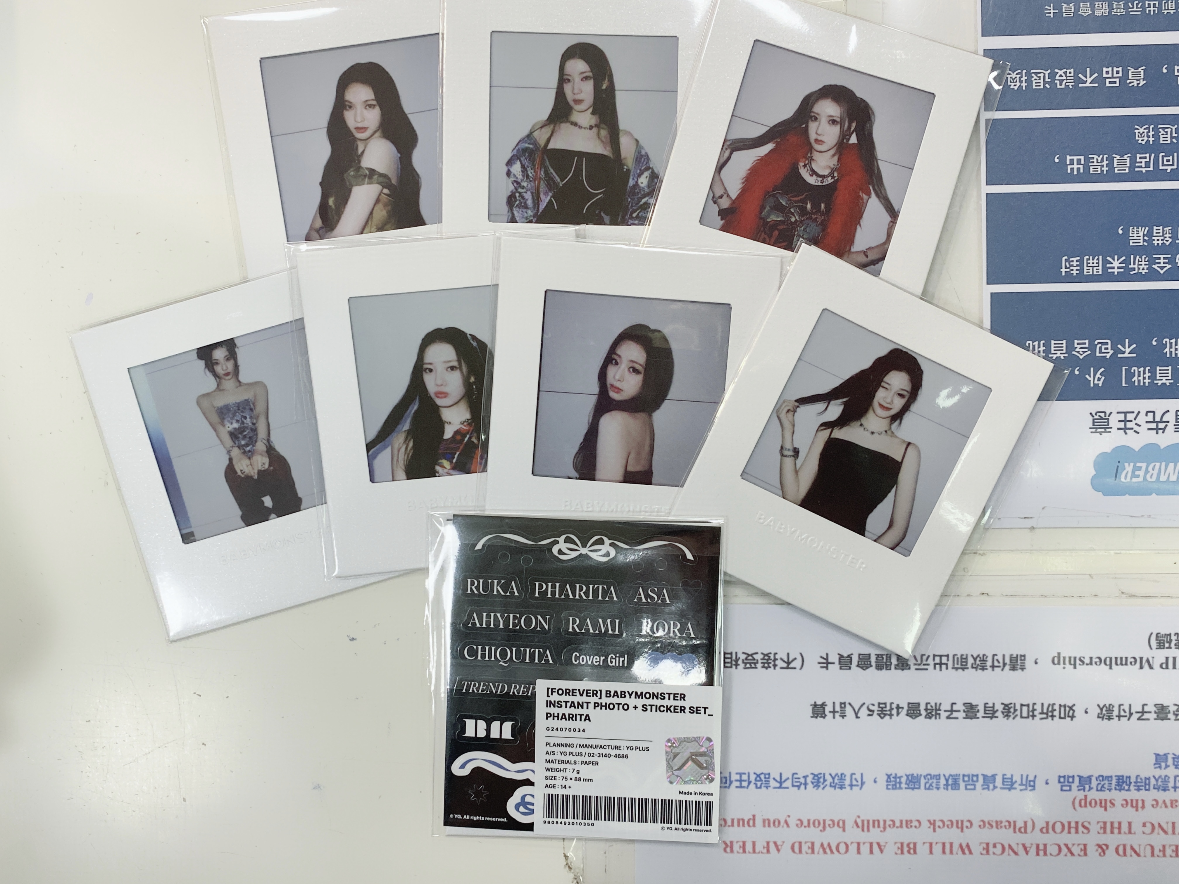 BABYMONSTER [Forever] INSTANT PHOTO + STICKER SET