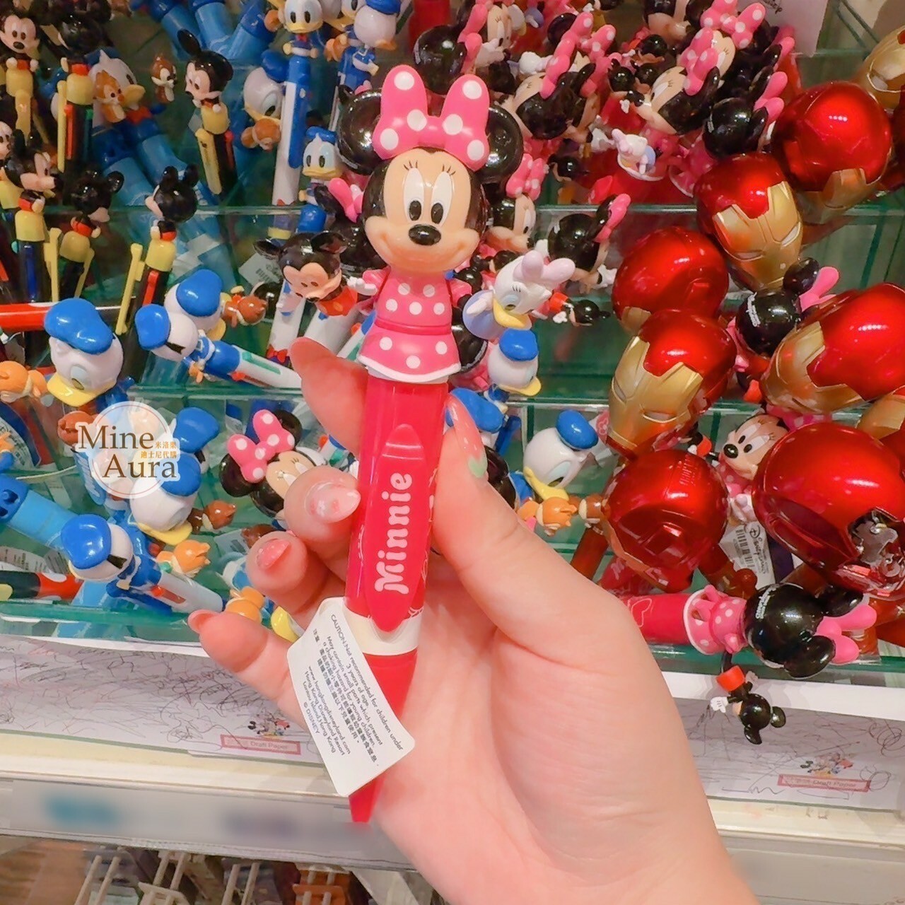 米妮 Minnie 手偶米奇 Mickey 黛西 Daisy 可動設計 立體造型 圓珠筆 -香港迪士尼樂園