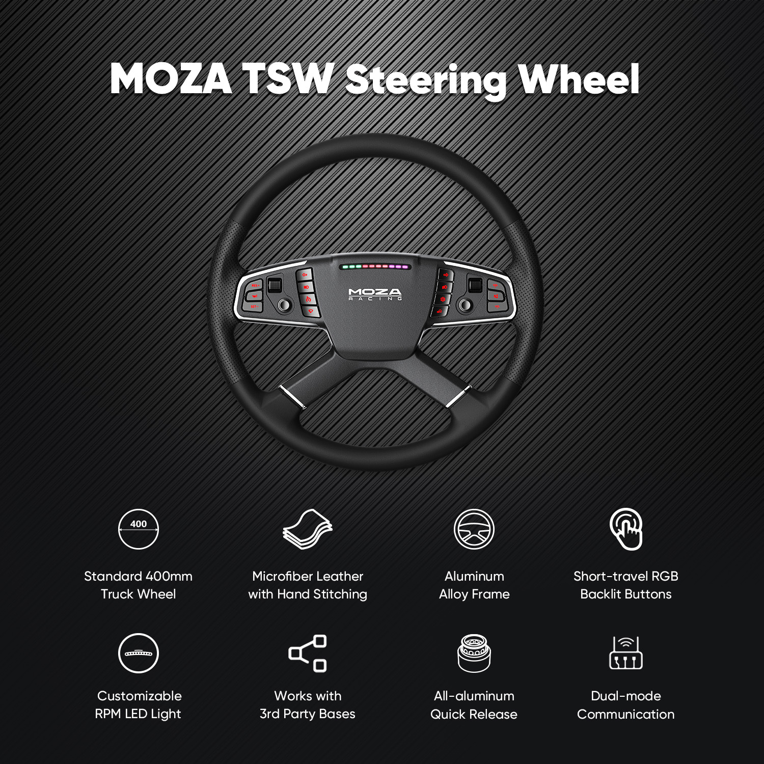MOZA TSW Truck Steering Wheel / clamp