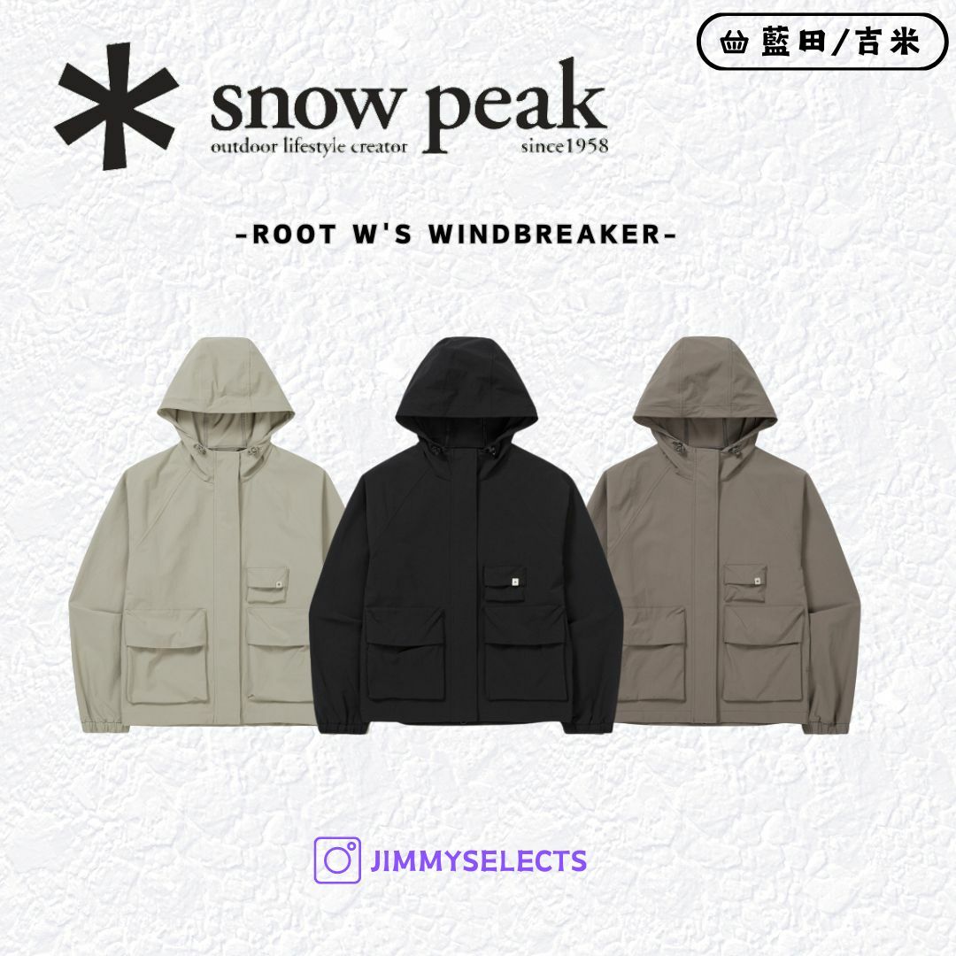 【代購】Snow Peak 雪諾必克 女 Root Windbreaker 口袋 連帽 風衣 外套 S24FWRWB69