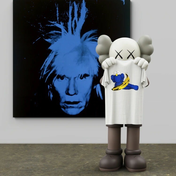 KAWS x ANDY WARHOL x UNIQLO 藝術家聯名款 藍娃娃短袖 T