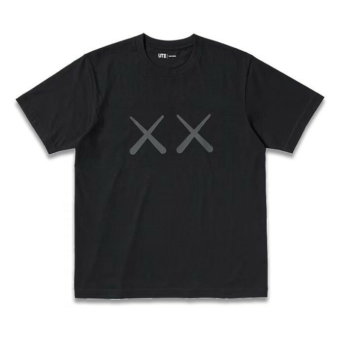 KAWS x ANDY WARHOL x UNIQLO藝術家聯名款 黑色叉叉 短袖 T