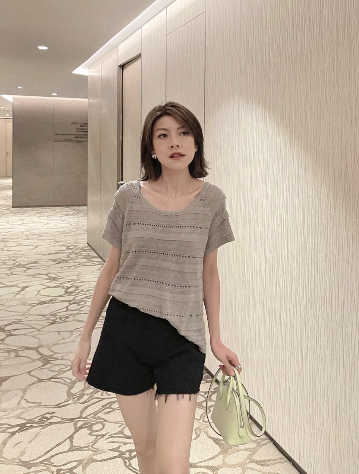 Raw Edged Waist Detail Denim Shorts_PT244L61