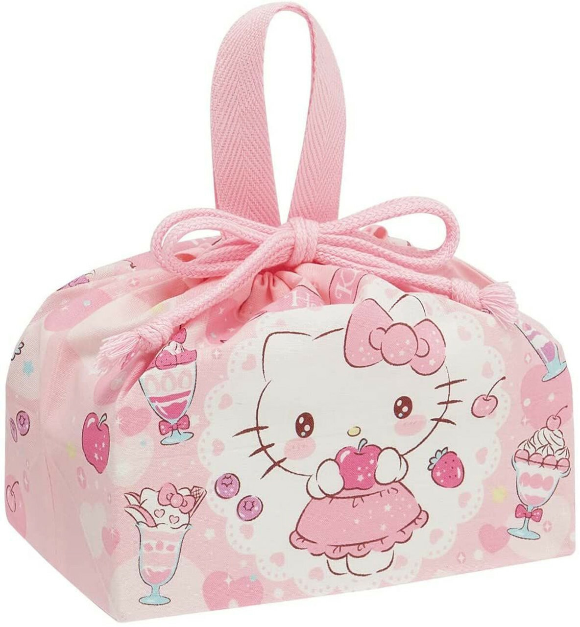 [生活用品]  凱蒂貓 HELLO KITTY  棉質束口便當袋