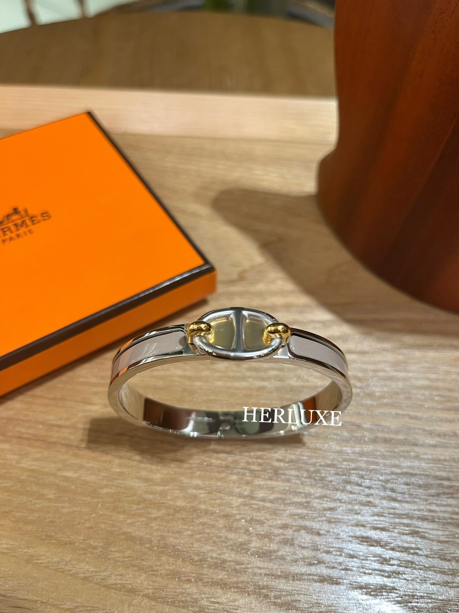 Mini clic chaine d’ancre bracelet pm marron glace ck