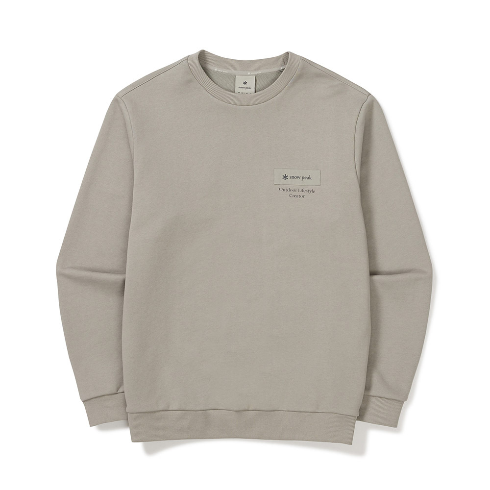 韓国*大人気 snow peak■新作*Woven Patch Sweatshirt Recycled Cotton Sweat Crewneck | Snow Peak