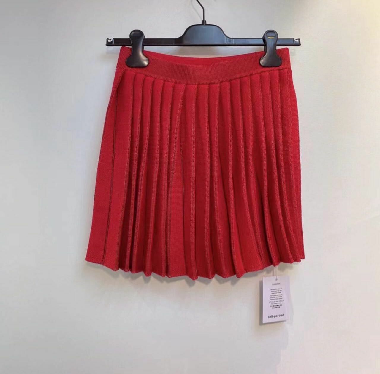 SELF PORTRAIT紅色百褶裙 -M