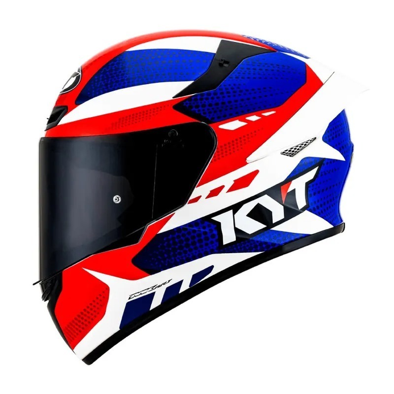 KYT TT-COURSE G藍紅 亮光 彩繪 輕量帽款 插扣 TTC