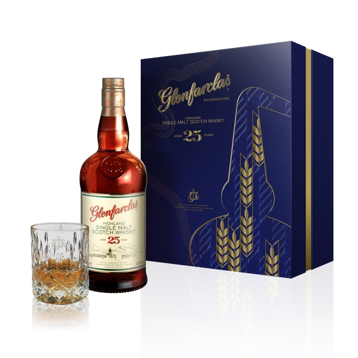 格蘭花格25年 水晶杯禮盒