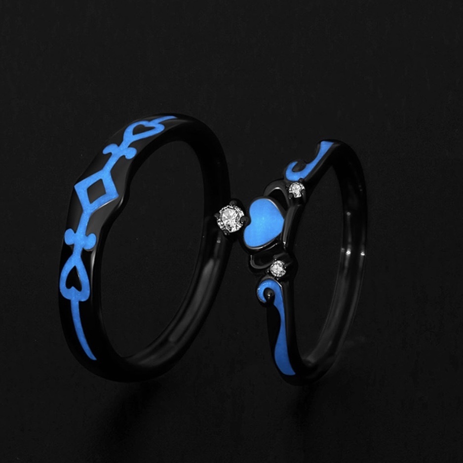 「守護你一輩子」  情侶戒指💍 免費刻字✒️ 夜光戒指✨