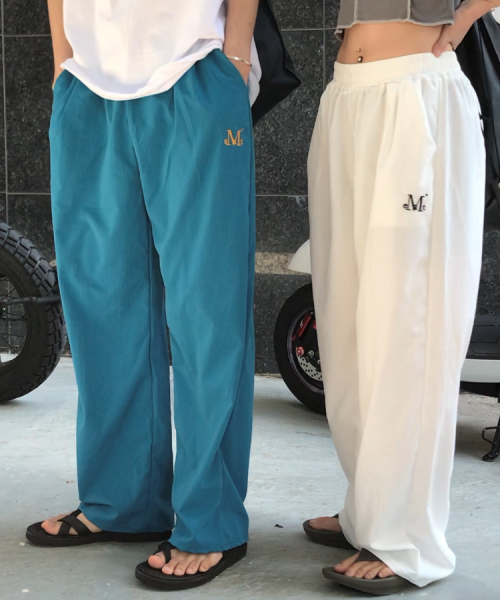 MUCENT CIELO LINEN WIDE PINTUCK PANTS