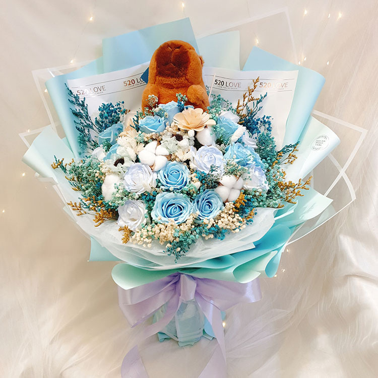 卡皮巴拉超大永生香皂花束,Extra Large Everlasting Soap Bouquet