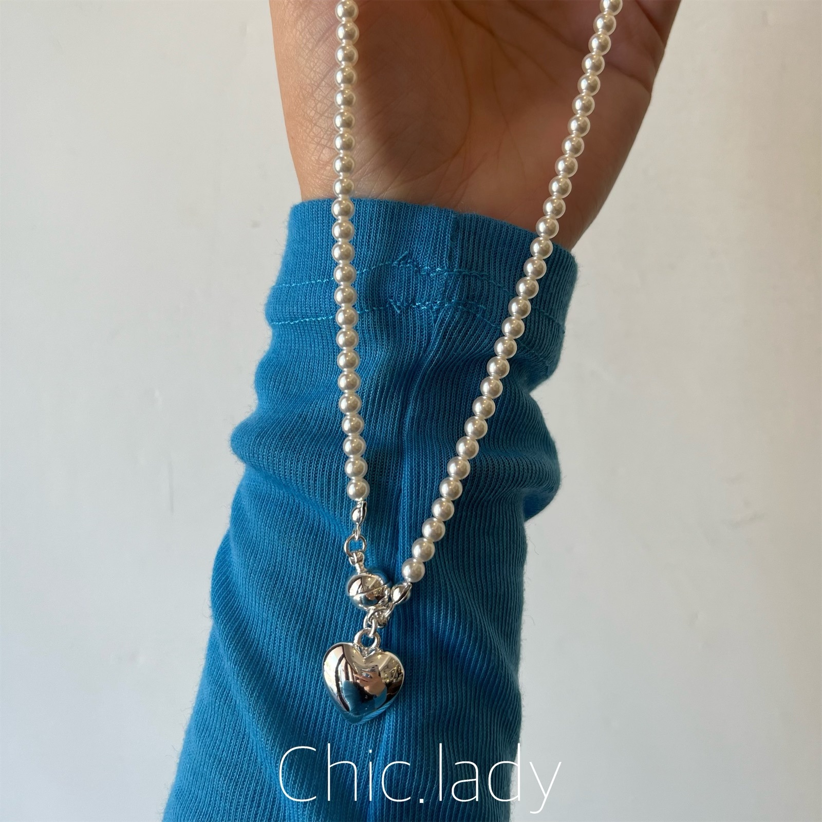 Necklace ｜磁吸釦珍珠愛心項鍊