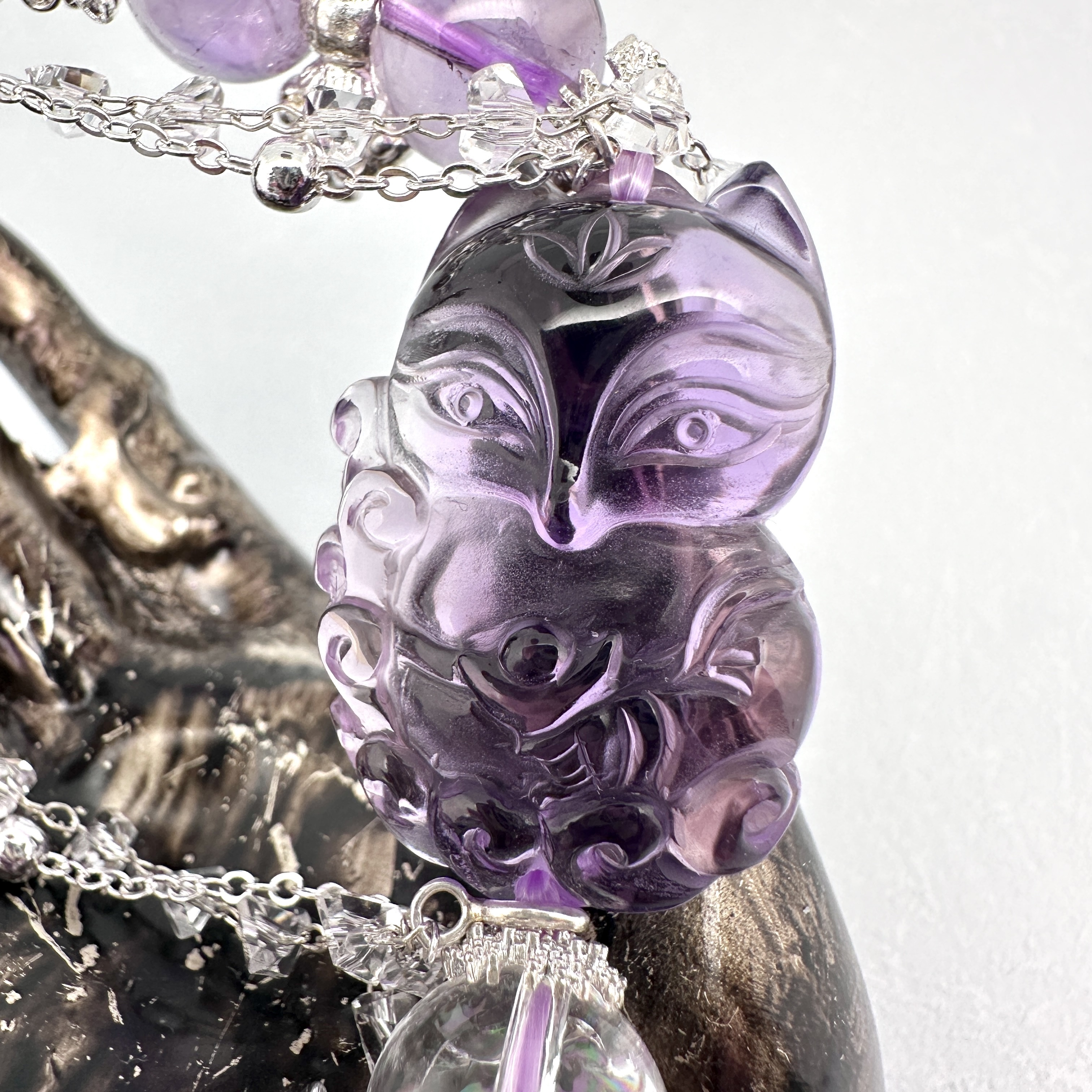 Q-Version Amethyst Nine-Tailed Fox Treasure Bracelet