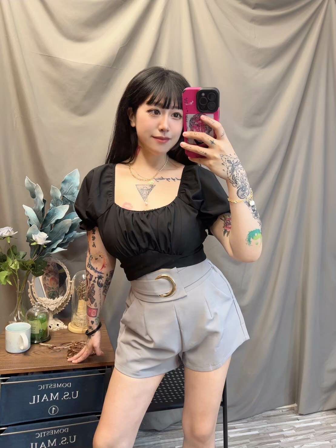 名媛感收腰顯瘦小西裝褲