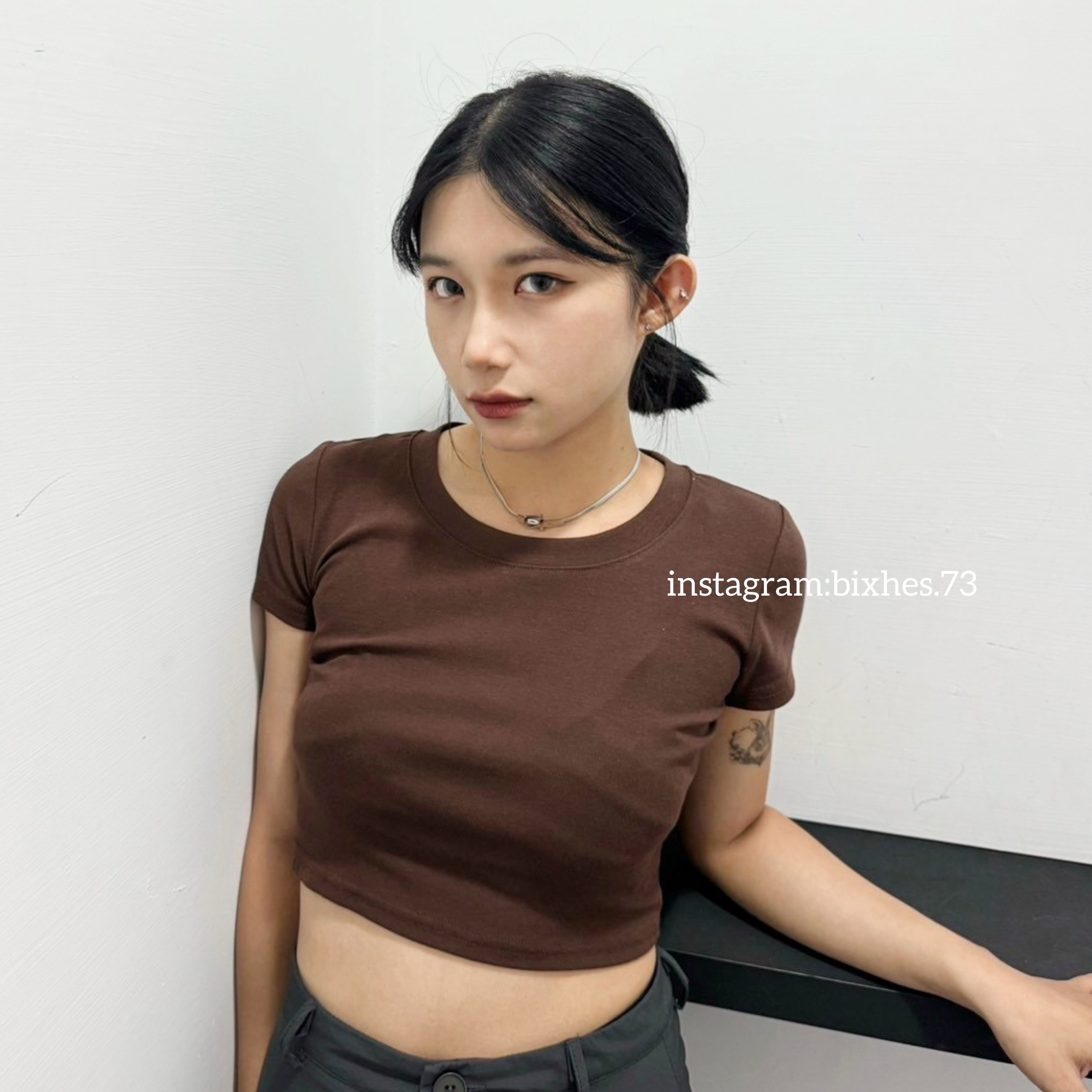 小眾皮帶扣項鍊(K00073)