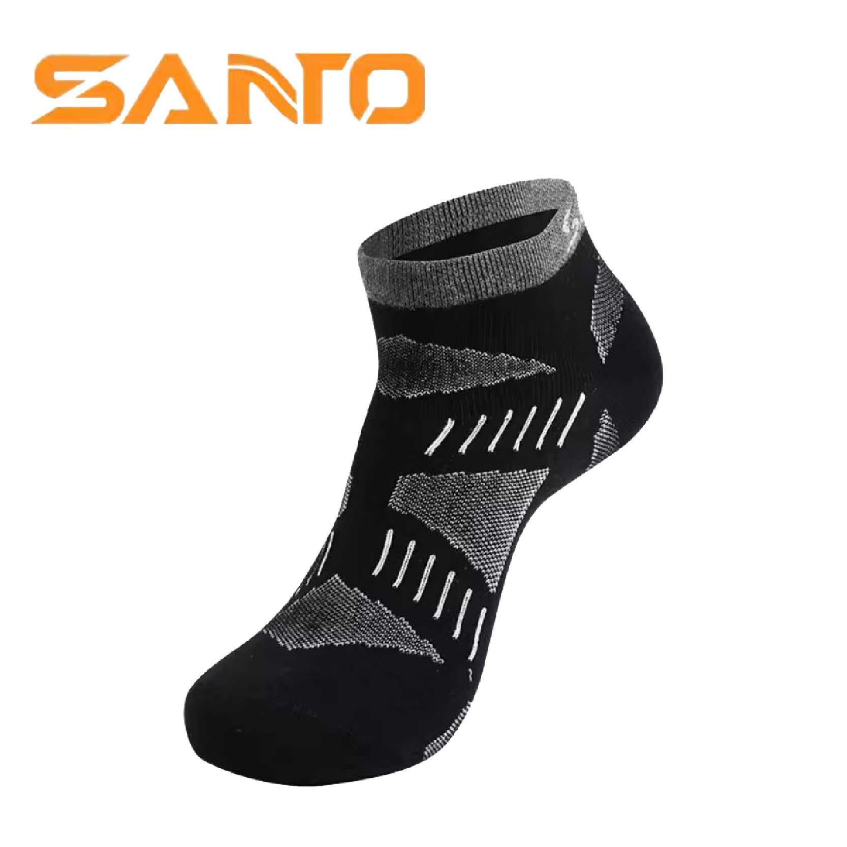 SANTO 山拓 休閒短筒薄襪 男款 (黑色) 徒步/登山襪/短襪/運動襪/戶外/休閒/旅遊 44CBZS011