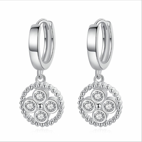 JK KOREA Fashion Geometric Round Earrings Girls Korean Temperament Versatile Circle Earrings J0117