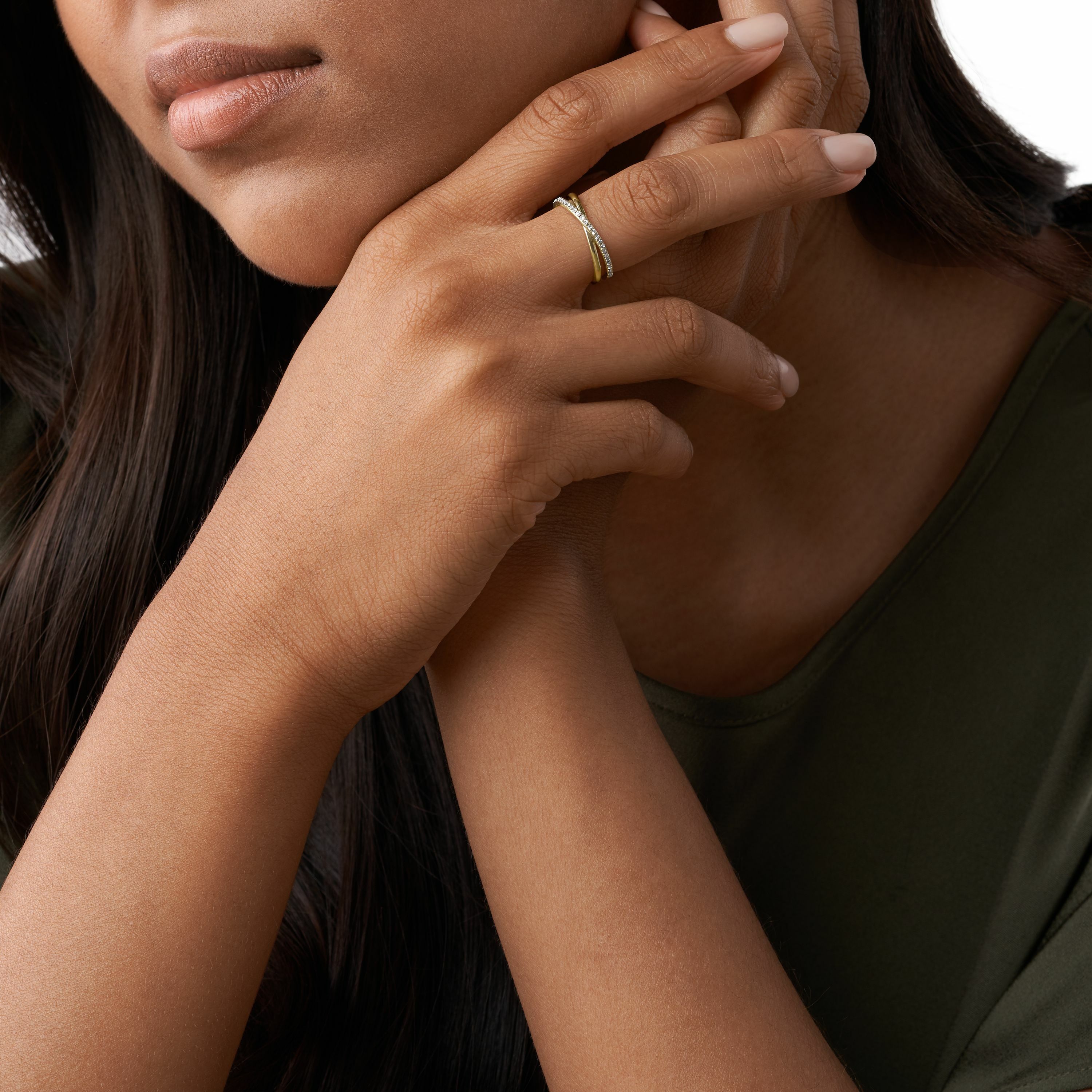 Sadie 水鑽雙圈疊搭戒指 JF03752710