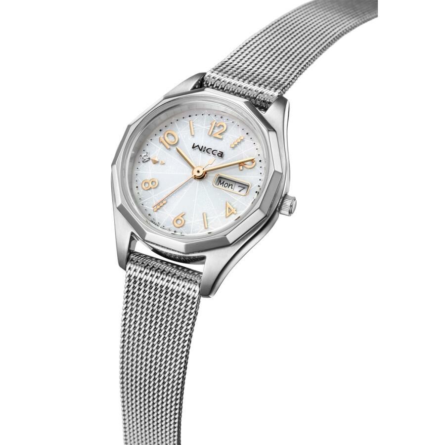 萬年鐘錶 - Citizen - Wicca  清新優雅光動能女錶  KH3-517-11  錶徑26.5MM