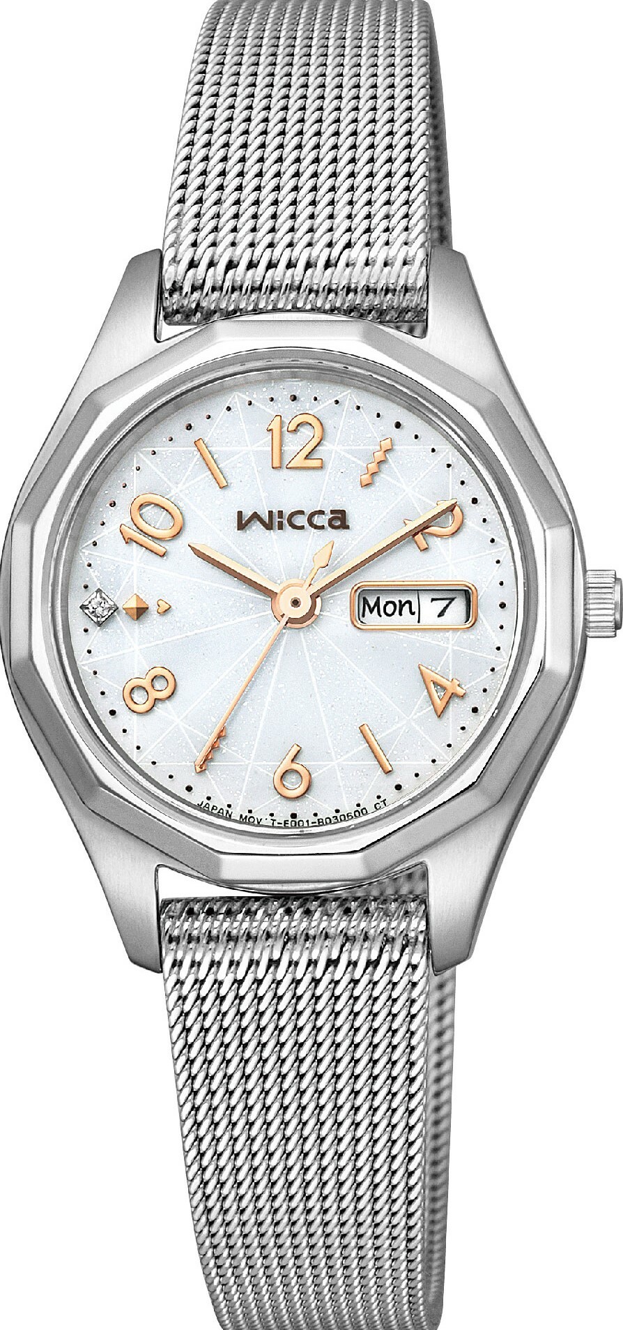 萬年鐘錶 - Citizen - Wicca  清新優雅光動能女錶  KH3-517-11  錶徑26.5MM