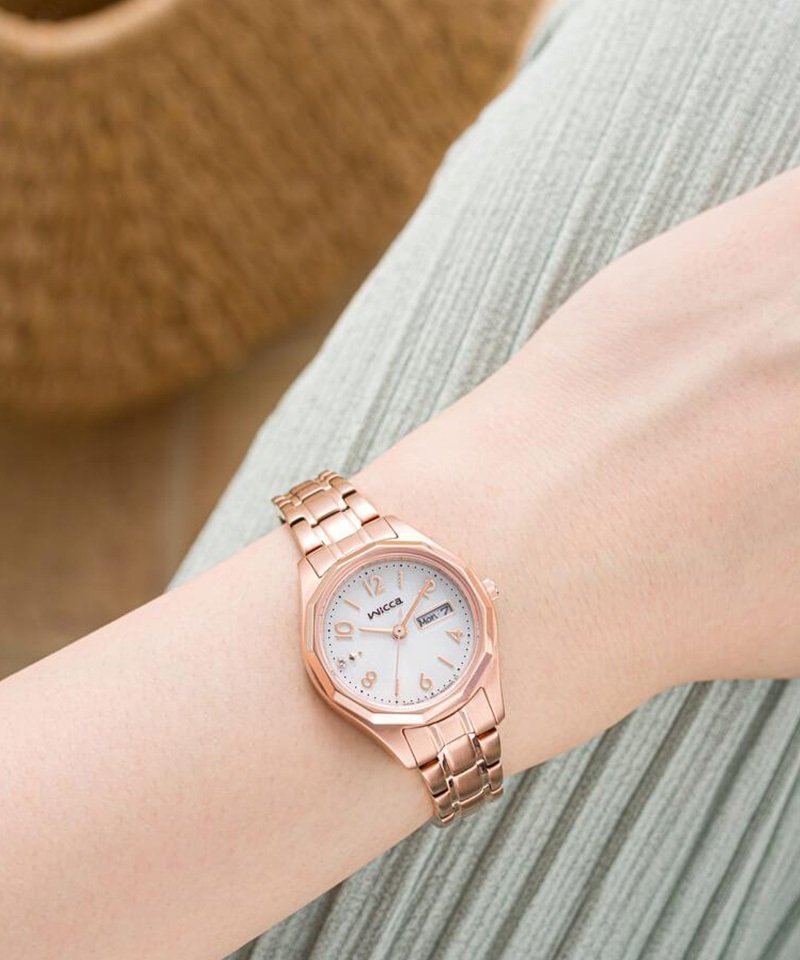 萬年鐘錶 - Citizen - Wicca  清新優雅光動能女錶  Kh3-568-15   錶徑26.5MM