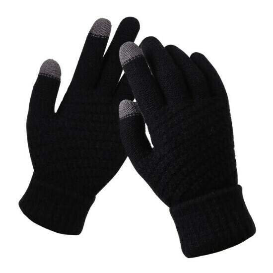 Women's Winter Anti Slip Warm Gloves Hand Socks (Black)