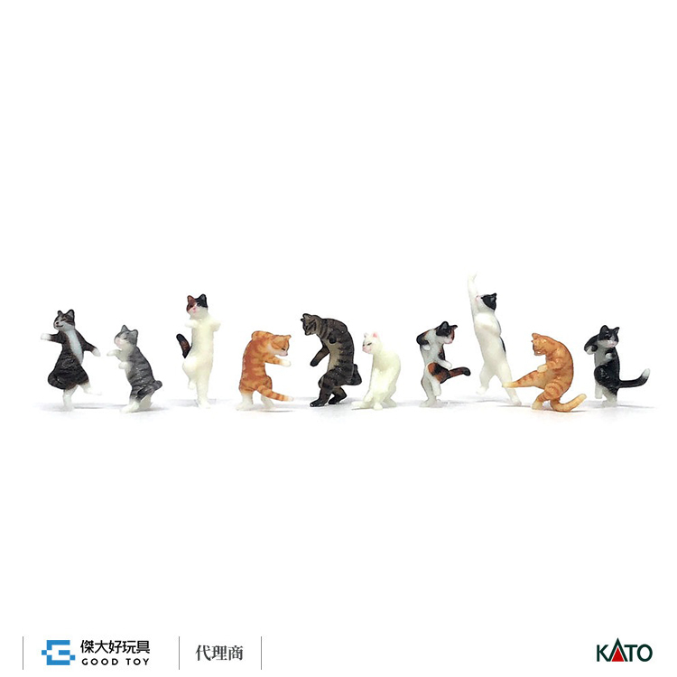 KATO 6-605 (HO) 1/87 動物 忍者貓 (10入)