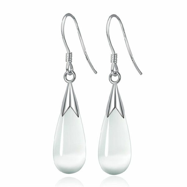 JK KOREA new women's opal water drop earrings J0103