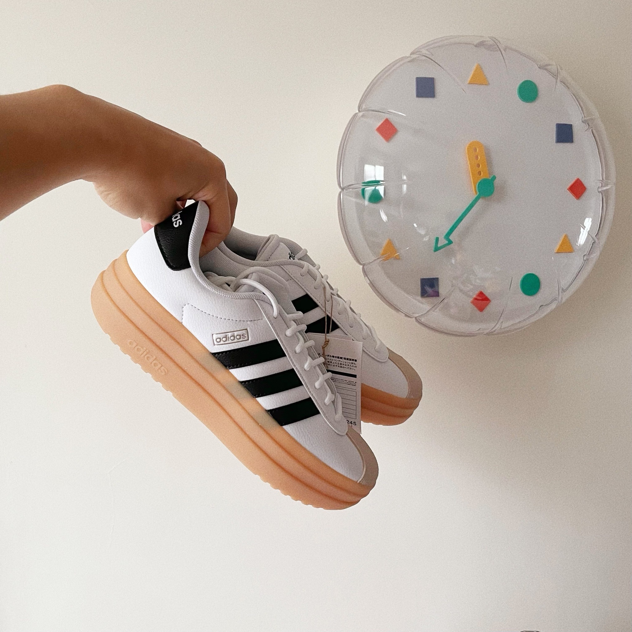 Adidas VL Court Bold 日本新發售 焦糖白 黑色 結構 增高 厚底 IH3083