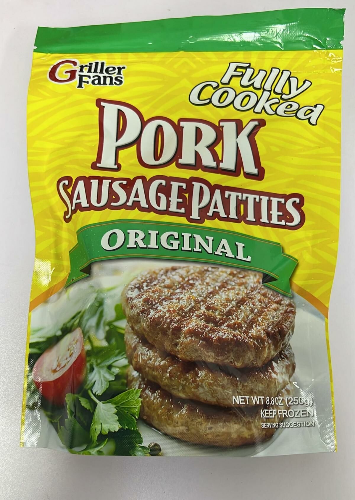 美國原味熟豬柳漢堡扒6塊(急凍 -18°C)