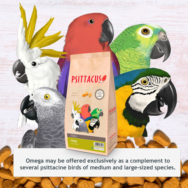 [一件包郵] Psittacus 奧米茄鸚鵡通用糧 滋養丸 - 800g