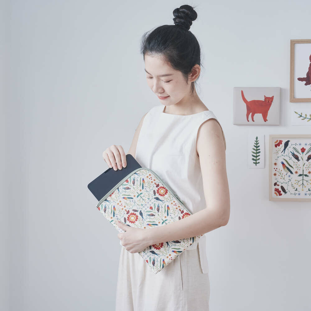 11 インチ iPad ケース/印花楽 x Soupy Tang/森の万華鏡 - タブレット・PCケース - コットン・麻 多色