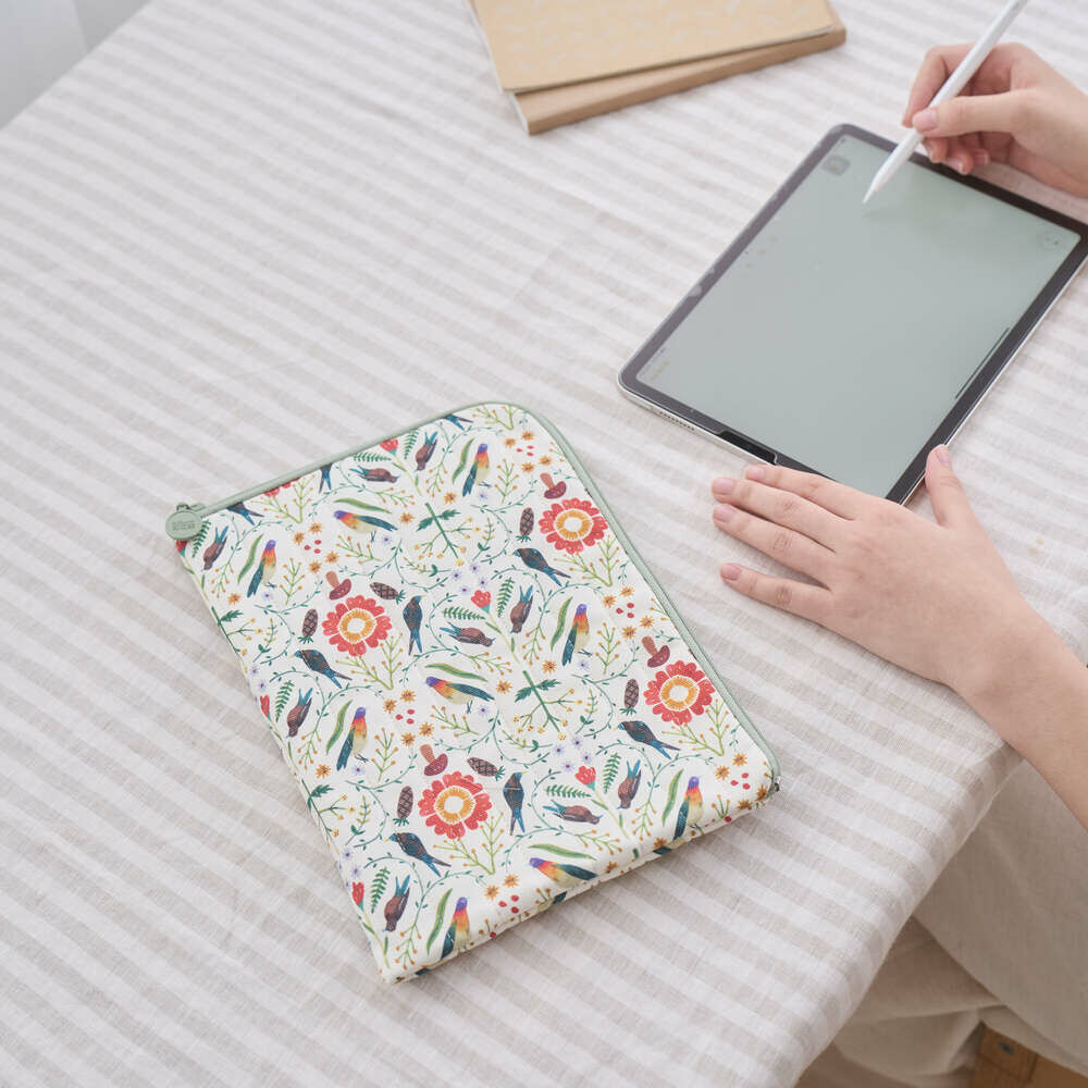 11 インチ iPad ケース/印花楽 x Soupy Tang/森の万華鏡 - タブレット・PCケース - コットン・麻 多色
