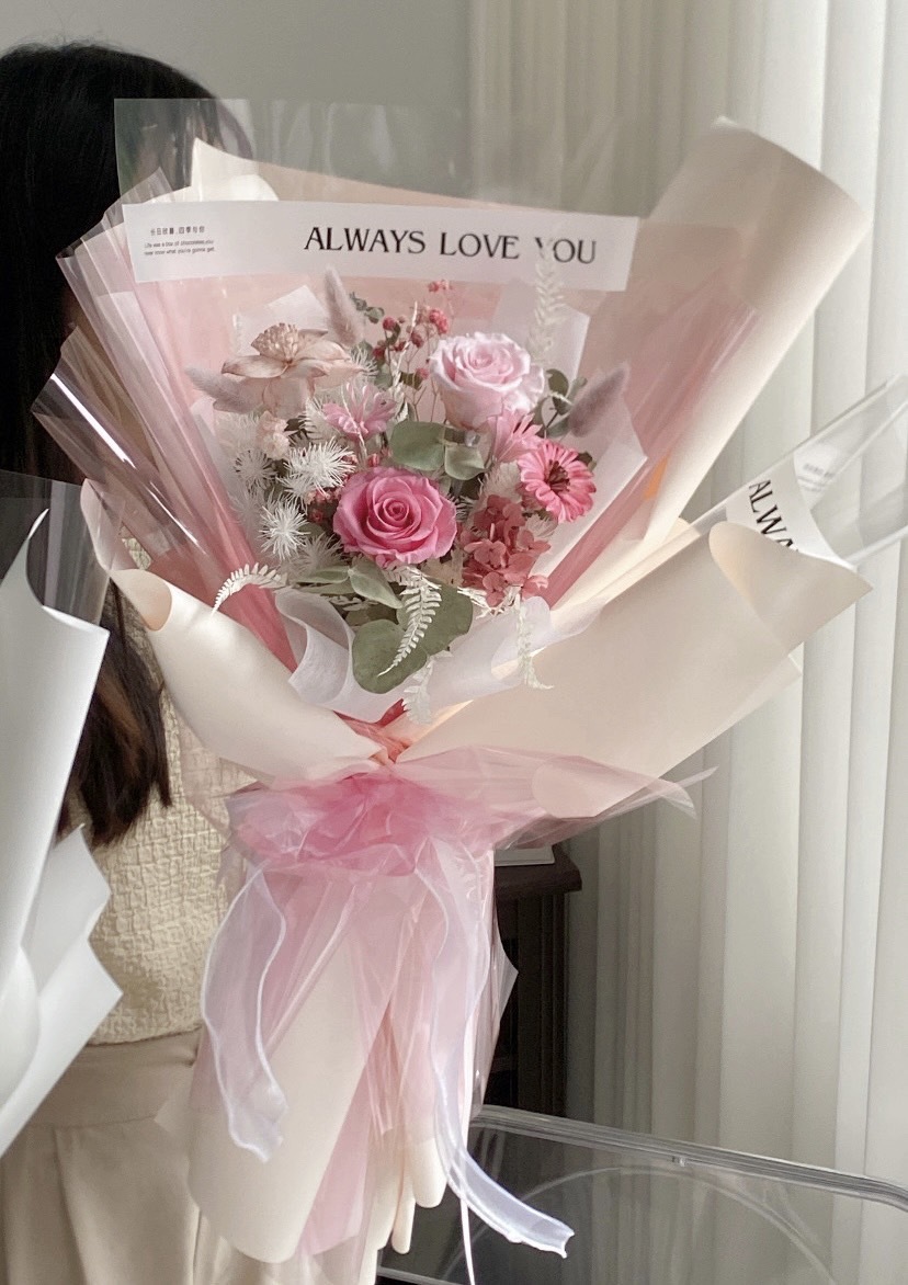 少女心永生花束-兩色