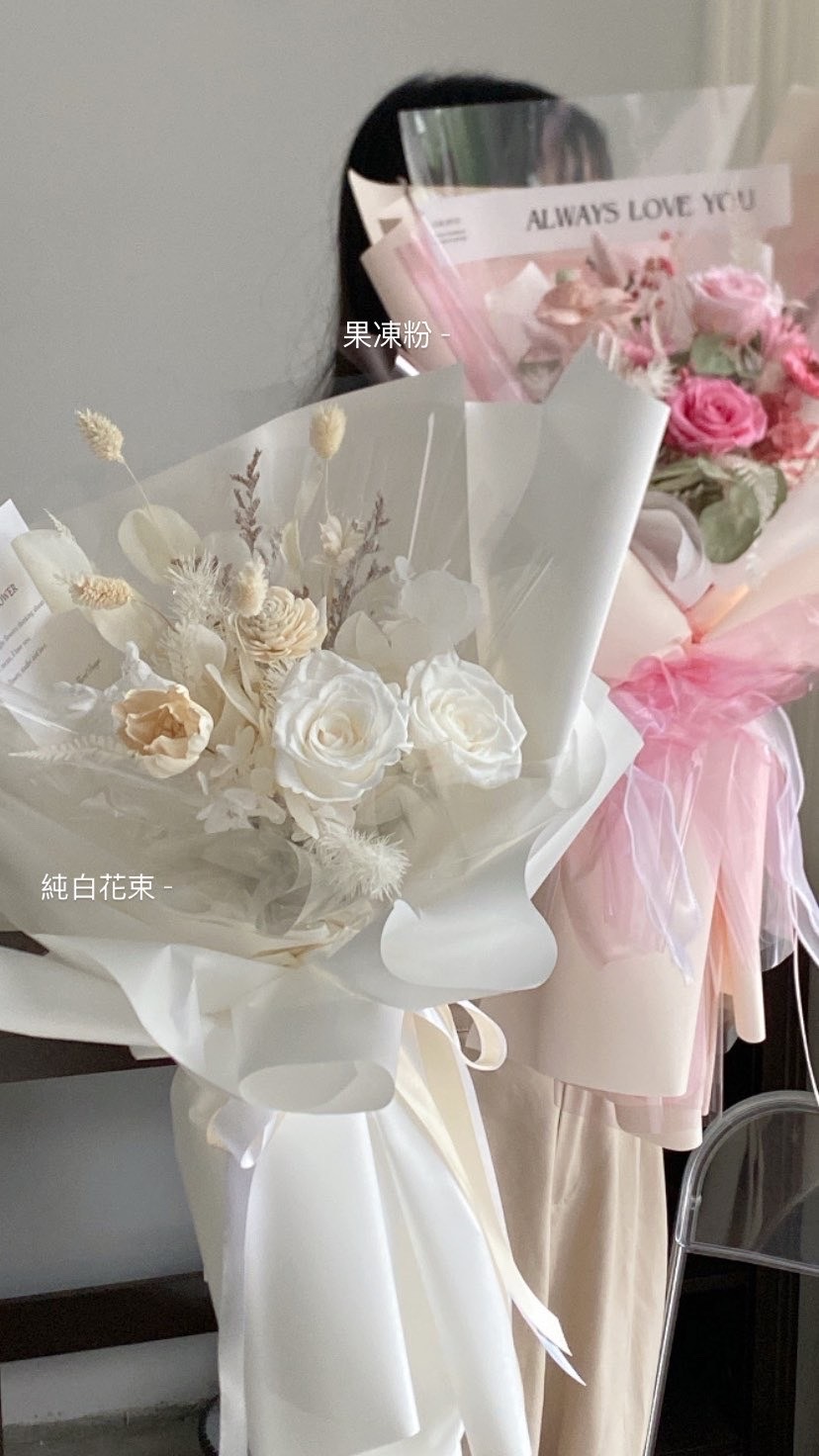 少女心永生花束-兩色