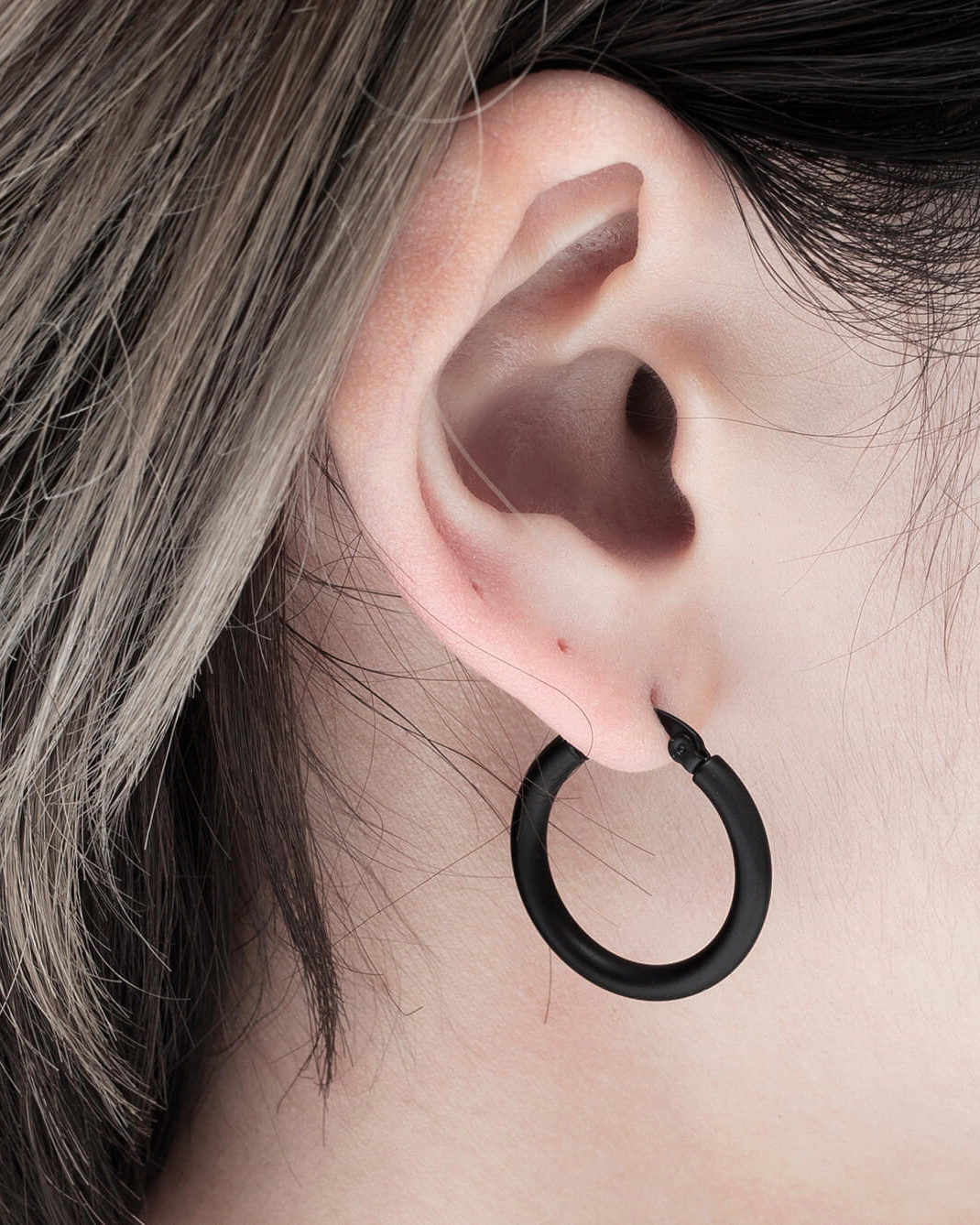 RECOVERY 2.5MM C形耳環 (霧黑)