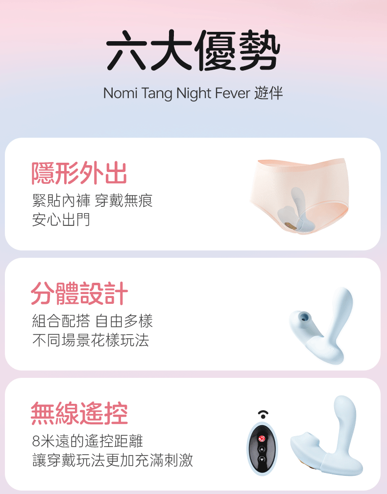 Nomi Tang Night Fever,Nomi Tang 遊伴,Nomi Tang,德國 Nomi Tang,情趣用品,情趣玩具,Nomi Tang 按摩棒,G點按摩棒,高潮按摩棒,震動按摩棒,穿戴式震動器,共震器,吸吮器