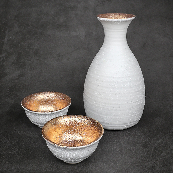 白粉引金 清酒器組